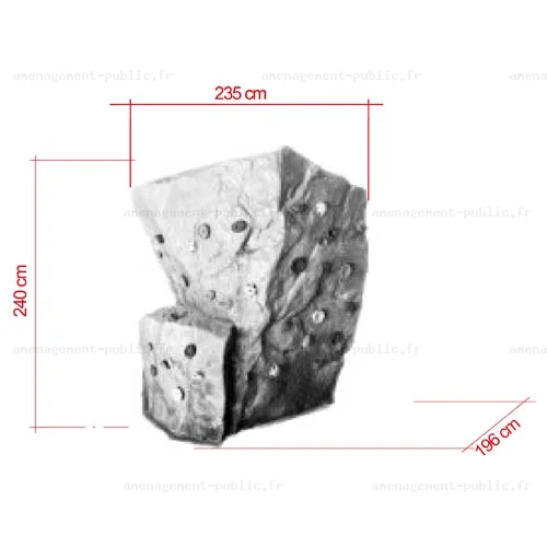 Module d'escalade Roca pour aires de jeux
